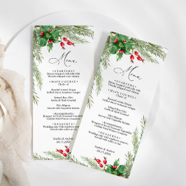 Menu Mariage des baies rouges de Noël