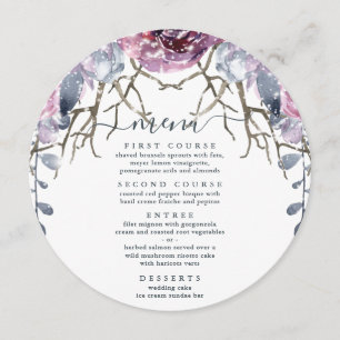 Menu Mariage d'hiver Floral