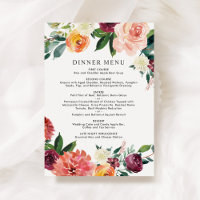 Mariage Dîner Floral Automnal Rustique Bourgogne R