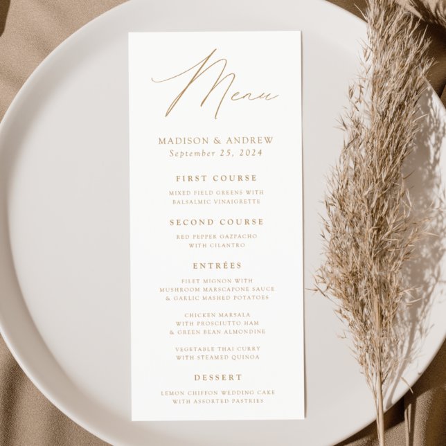 Menu Mariage d'or Elegance moderne (Créateur téléchargé)