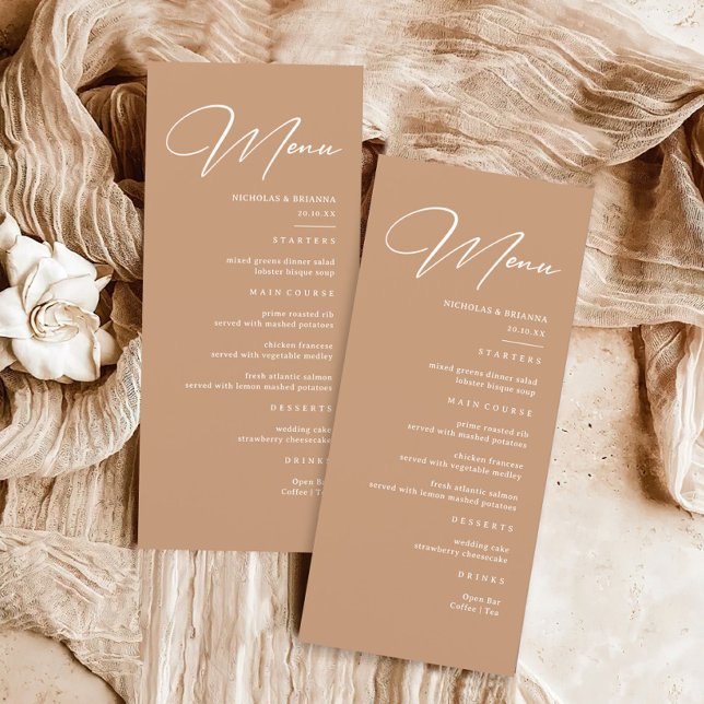 Menu Mariage du désert Boho Earth Tone (Créateur téléchargé)