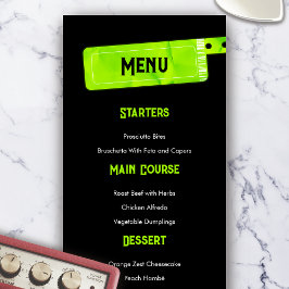 Menu Mariage du festival Mariage Rock and Roll