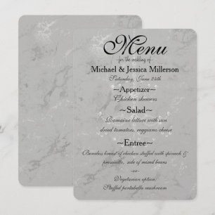 Menu Mariage du lustre Diamond en marbre d'argent 