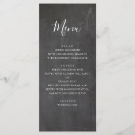 Menu mariage du tableau de bord. Menu du dîner gri