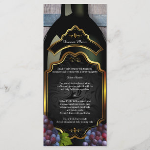 Menu Mariage du vignoble rustique