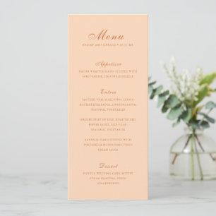 Menu Mariage Élégant aux Pêches Classiques