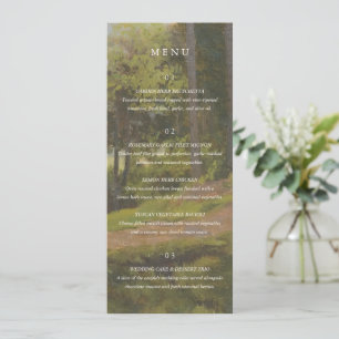 Menu Mariage Élégant en Forêt Rustique