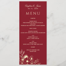 Mariage élégant floral or et burgundy