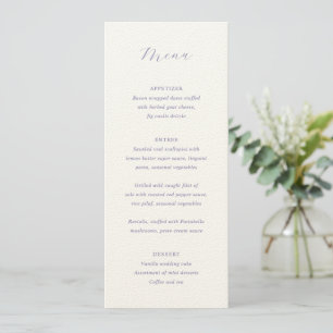 Menu Mariage Élégant Lilas Traditionnel