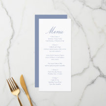 Mariage Élégant Minimaliste Monogramme Bleu