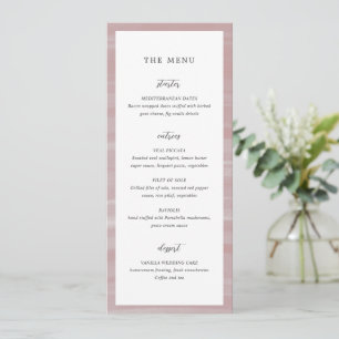 Menu Mariage Élégant Rose Chic Côtiers
