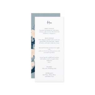 Menu mariage en cerisier