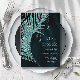 Menu Mariage feuille de joaillerie ID Turquoise830