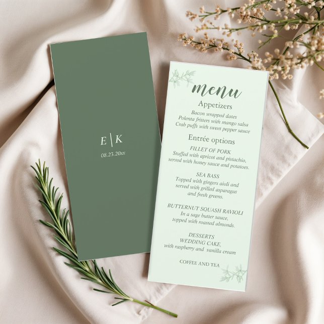 Menu Mariage Fleur intemporel (Créateur téléchargé)