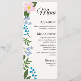 Menu mariage Fleur rose