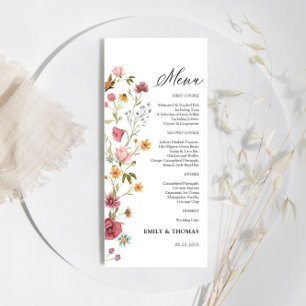 Menu Mariage fleur sauvage