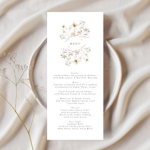 Menu Mariage Fleur sauvage de couronne de printemps