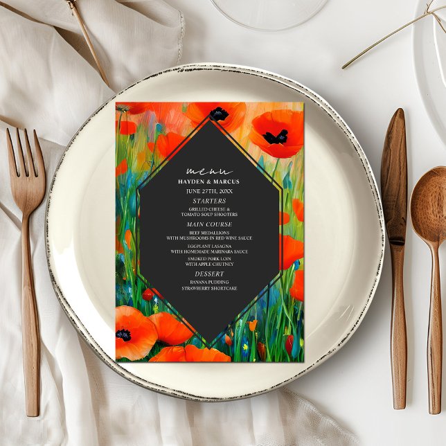 Menu Mariage floral (Créateur téléchargé)