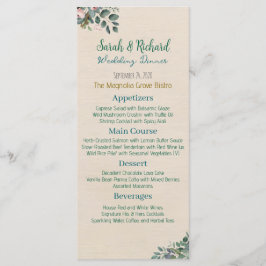 Menu Mariage floral Blush Sage