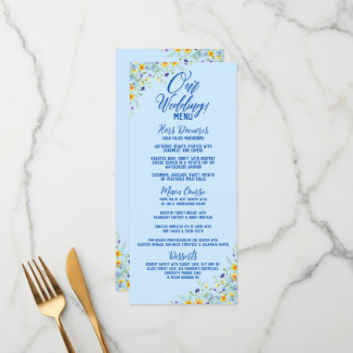 Menu Mariage Floral Bonheur de Fleur Sauvage