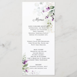 Menu Mariage floral Lavender