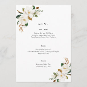 Menu Mariage Floral Magnolia