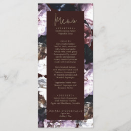 Menu Mariage Floral personnalisé Bourgogne