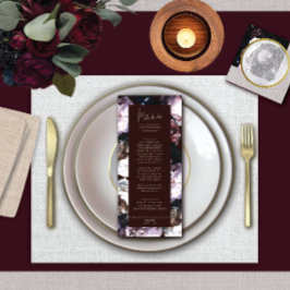 Menu Mariage Floral personnalisé Bourgogne
