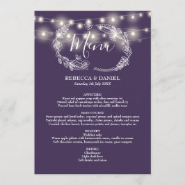 Menu Mariage floral violet