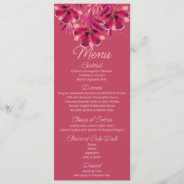 Menu Mariage floral Viva Magenta