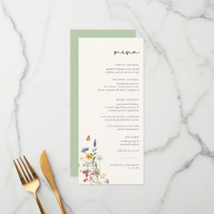 Menu Mariage floral Wild Meadow