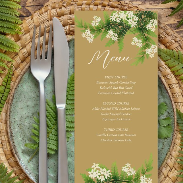 Menu Mariage Flower Ferns (Créateur téléchargé)