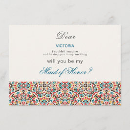 Menu Mariage géométrique en treillis marocain