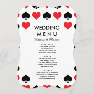 Menu Mariage Hearts Spades Casino