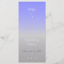 Menu Mariage Lavender Blue Grey Ombre
