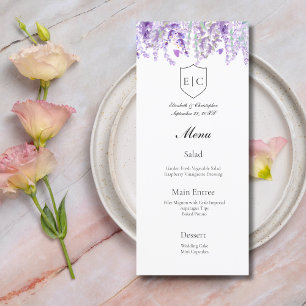 Menu Mariage Lavender Botanogram
