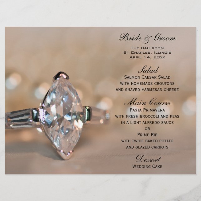 Menu Mariage Marquise Diamond Ring (Devant)