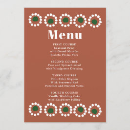 Menu Mariage mexicain Fiesta Boho Barro