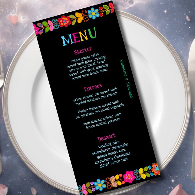 Menu Mariage mexicain moderne (Créateur téléchargé)