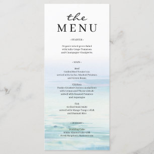 Menu Mariage Minimal Beach Waves