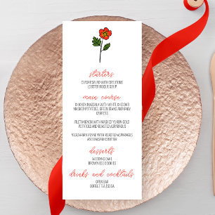 Menu Mariage minimaliste de Primrose