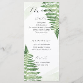 Menu Mariage minimaliste Vert Fern