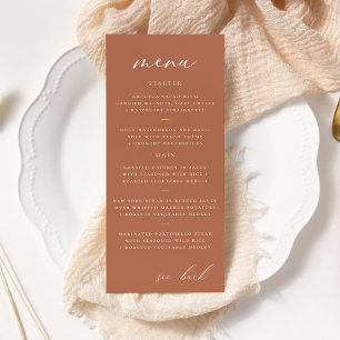 Menu Mariage moderne élégant Script Clay