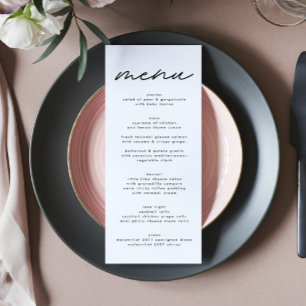Menu Mariage noir et blanc tout simplement élégant