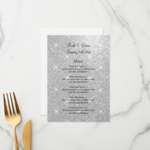 Menu mariage officiel avec impression de parties s