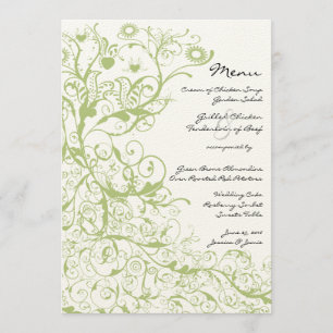 Menu Mariage Oiseaux et tourbillons