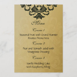menu mariage or vert
