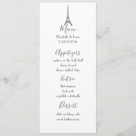 Menu Mariage parisien