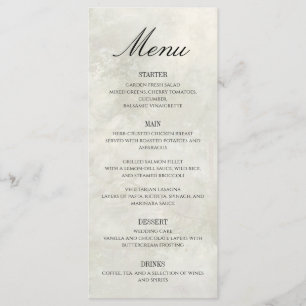 Menu Mariage Peinture à l'Huile Élégante Vintage