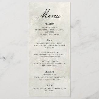 Menu Mariage Peinture à l'Huile Élégante Vintage